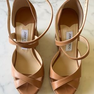 Jimmy Choo Wedge Sandals | Brown | Size 39